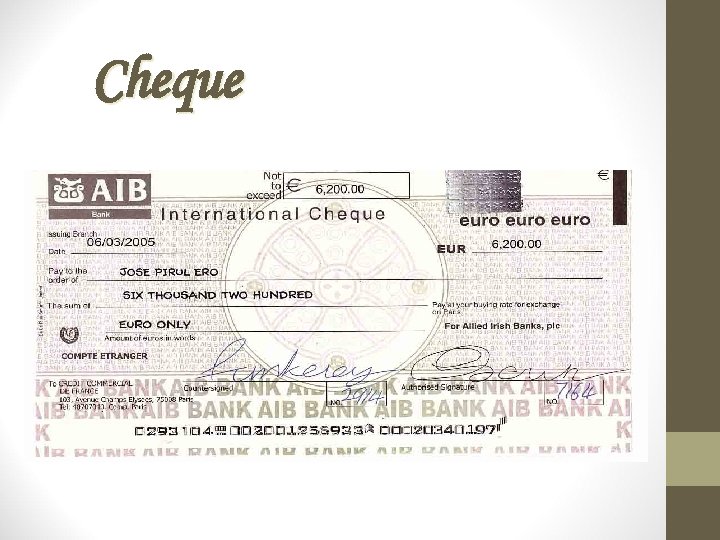 Cheque 