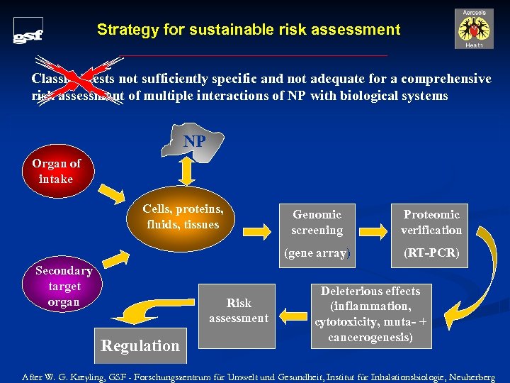 Strategy for sustainable risk assessment Classical tests not sufficiently specific and not adequate for