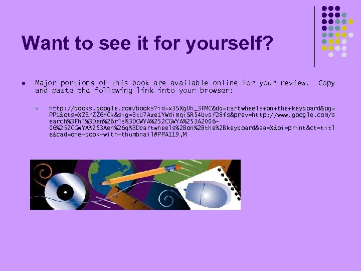 Want to see it for yourself? l Major portions of this book are available