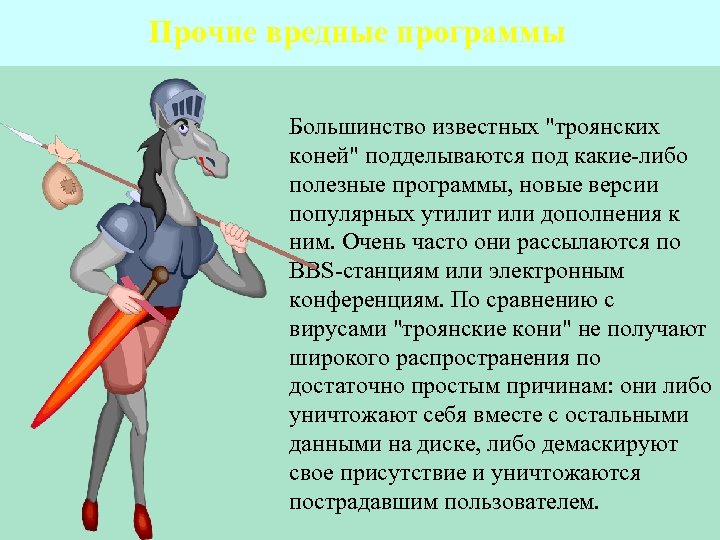 Прочие вредные программы Большинство известных 