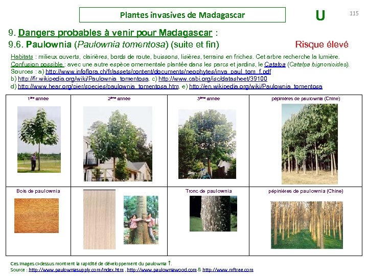 Plantes invasives de Madagascar U 115 9. Dangers probables à venir pour Madagascar :