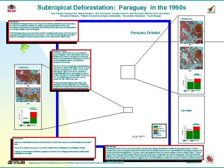 Subtropical Deforestation: Paraguay in the 1990 s Alice Altstatt 1, Sunghee Kim 1, Alberto