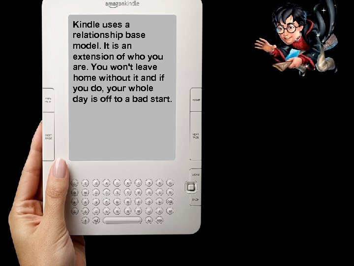 Kindle uses a relationship base model. It is an extension of who you are.