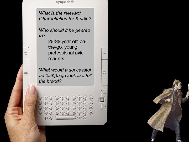 What is the relevant differentiation for Kindle? Who should it be geared to? 25