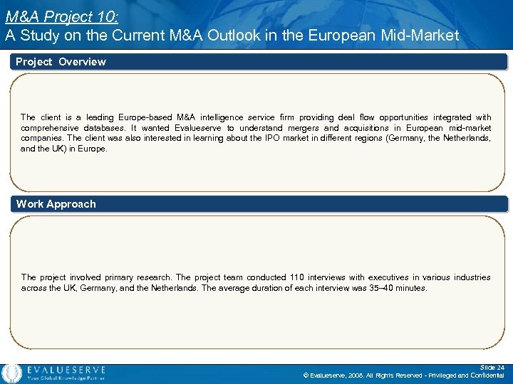 M&A Project 10: A Study on the Current M&A Outlook in the European Mid-Market