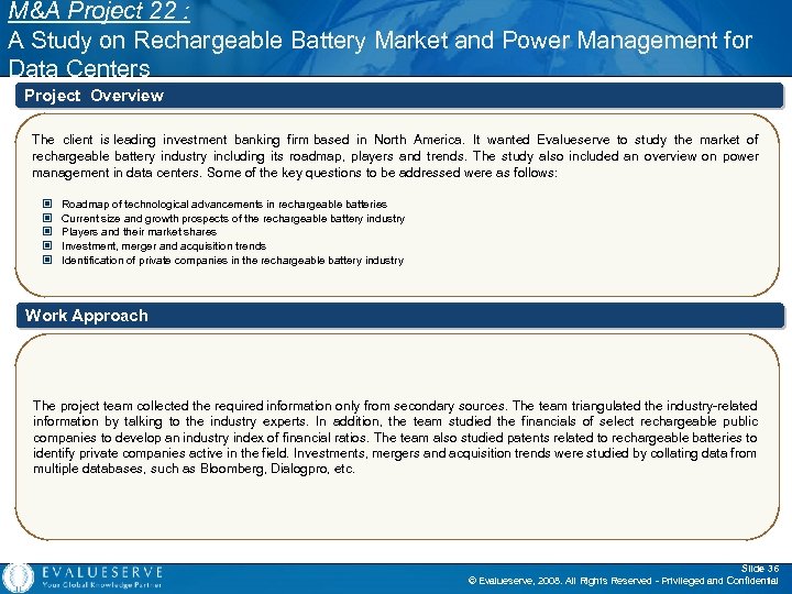 M&A Project 22 : A Study on Rechargeable Battery Market and Power Management for