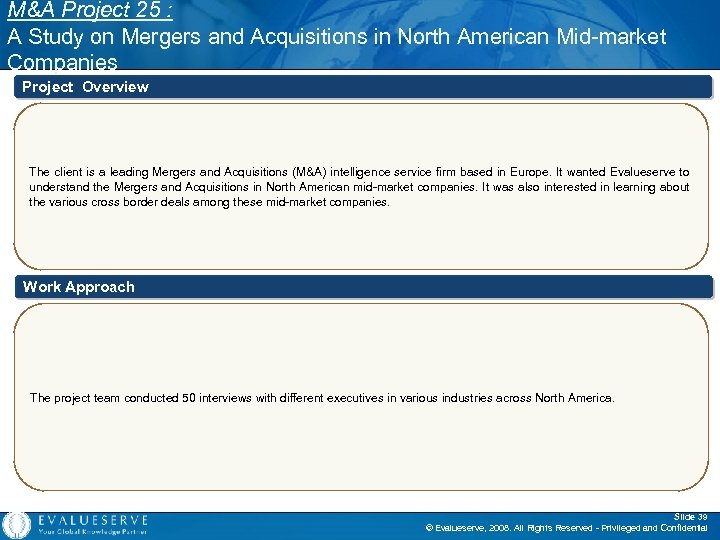 M&A Project 25 : A Study on Mergers and Acquisitions in North American Mid-market