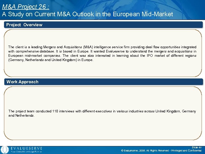 M&A Project 26 : A Study on Current M&A Outlook in the European Mid-Market