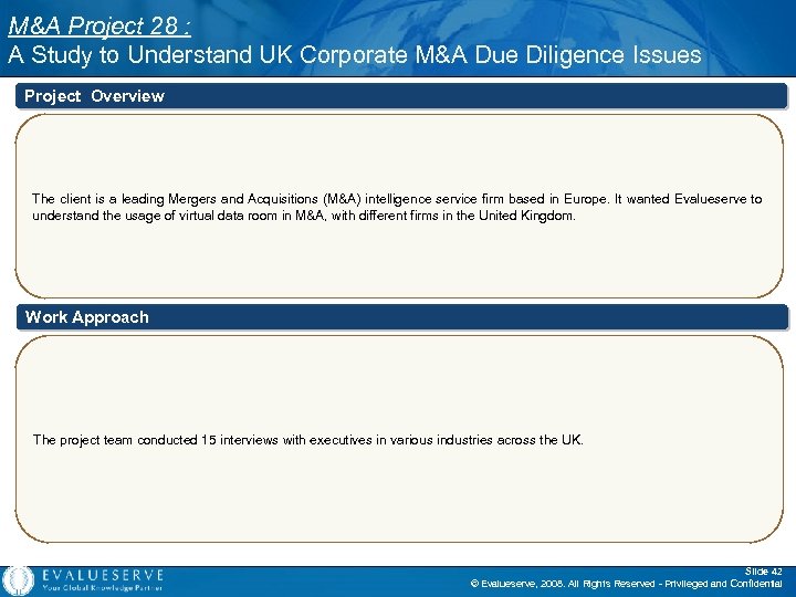 M&A Project 28 : A Study to Understand UK Corporate M&A Due Diligence Issues