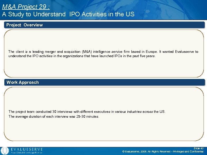 M&A Project 29 : A Study to Understand IPO Activities in the US Project