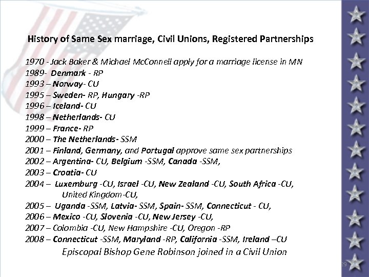 History of Same Sex marriage, Civil Unions, Registered Partnerships 1970 - Jack Baker &