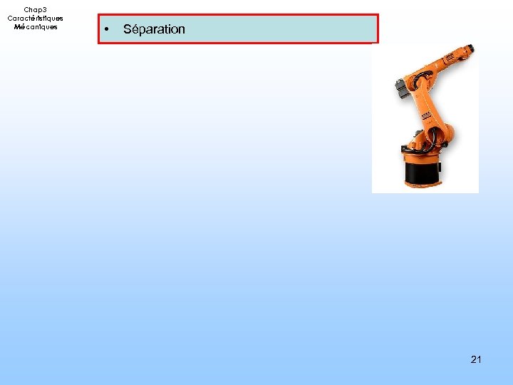 Chap 3 Caractéristiques Mécaniques • Séparation 21 