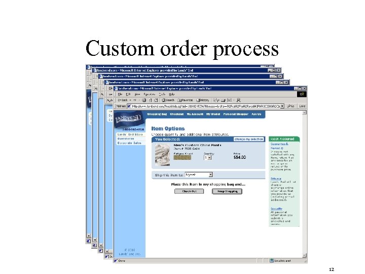 Custom order process 12 