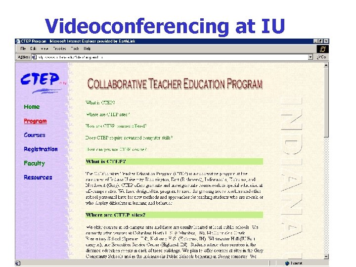 Videoconferencing at IU 