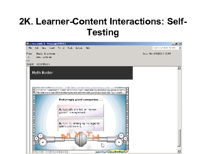 2 K. Learner-Content Interactions: Self. Testing 