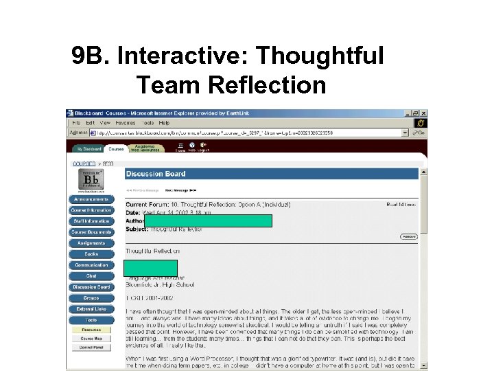 9 B. Interactive: Thoughtful Team Reflection 