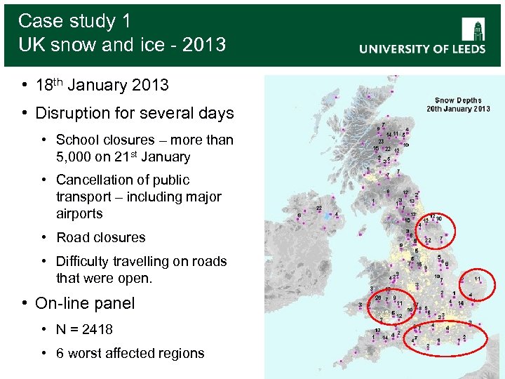 Case study 1 UK snow and ice - 2013 • 18 th January 2013