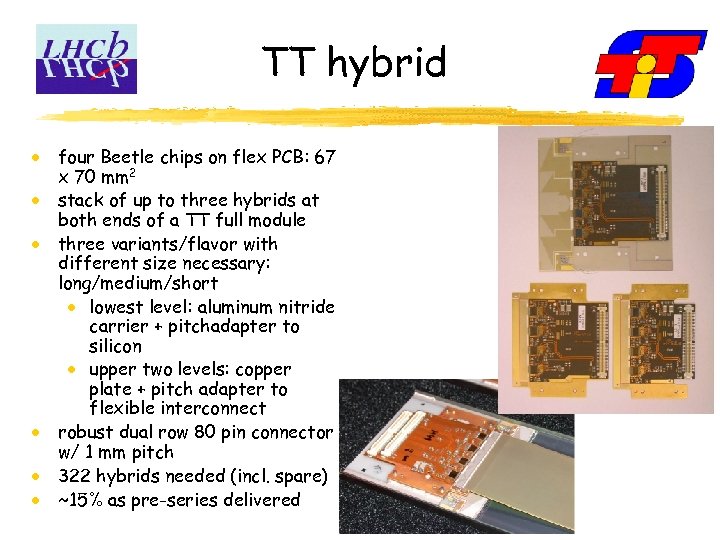 TT hybrid four Beetle chips on flex PCB: 67 x 70 mm 2 stack