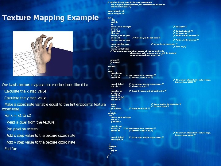 /* Calculate the step value for the x and y coordinates. For every pixel