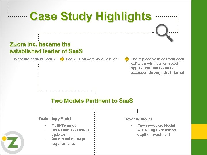 Case Study Highlights Zuora Inc. became the established leader of Saa. S What the