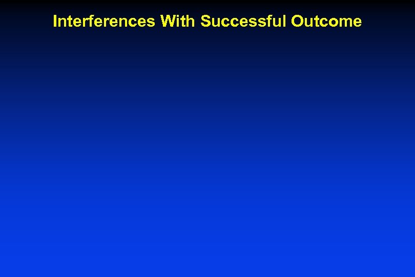 Interferences With Successful Outcome 