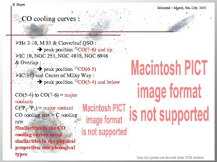 E. Bayet Moriond – March, 6 th-12 th 2005 CO cooling curves : ØHe