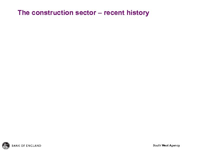 The construction sector – recent history South West Agency 