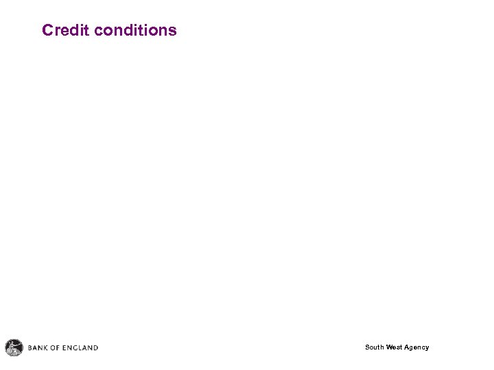 Credit conditions South West Agency 