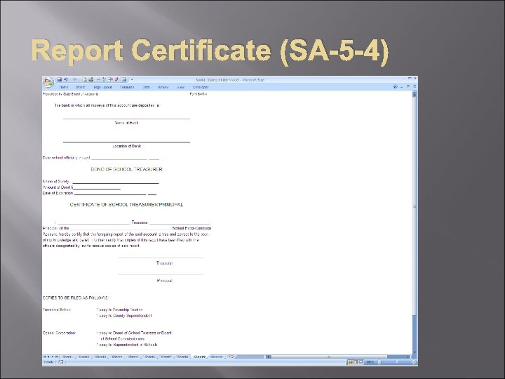 Report Certificate (SA-5 -4) 