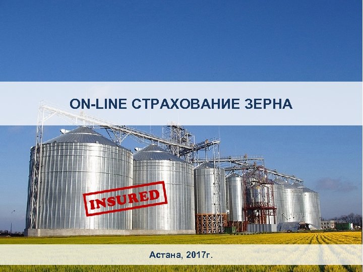 ON-LINE СТРАХОВАНИЕ ЗЕРНА Астана, 2017 г. 
