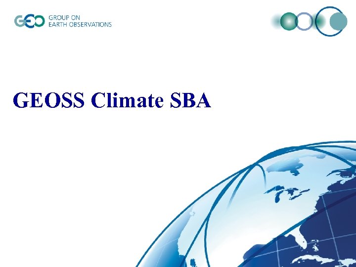 GEOSS Climate SBA 