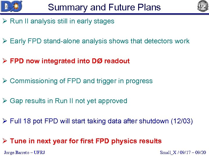 Summary and Future Plans Ø Run II analysis still in early stages Ø Early