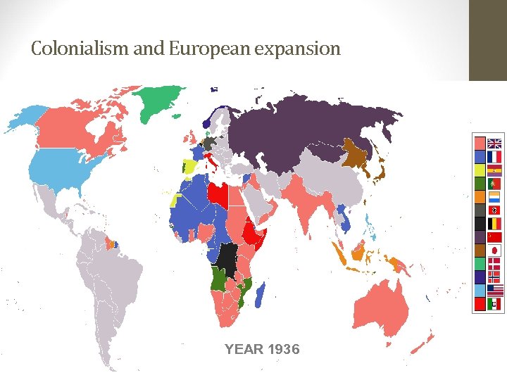 Colonialism and European expansion YEAR 1936 