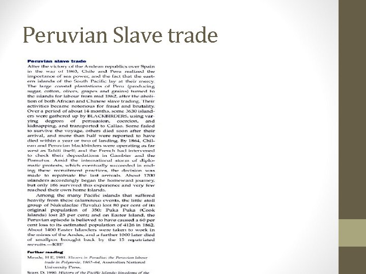 Peruvian Slave trade 