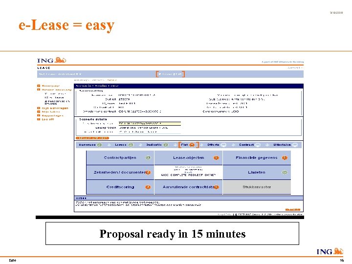 3/19/2018 e-Lease = easy Proposal ready in 15 minutes Date 16 