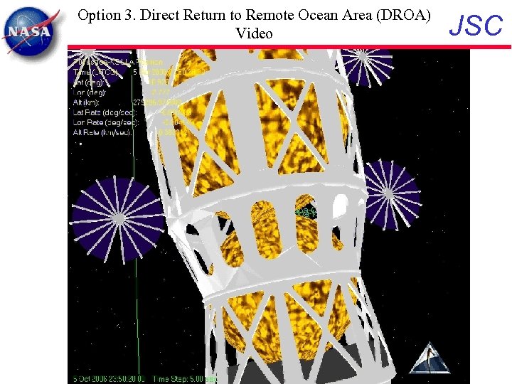 Option 3. Direct Return to Remote Ocean Area (DROA) Video JSC 