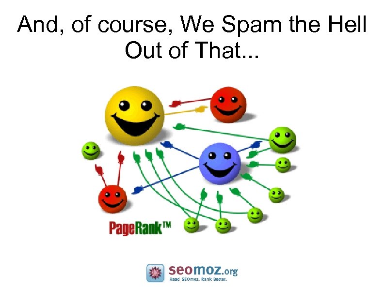 And, of course, We Spam the Hell Out of That. . . 