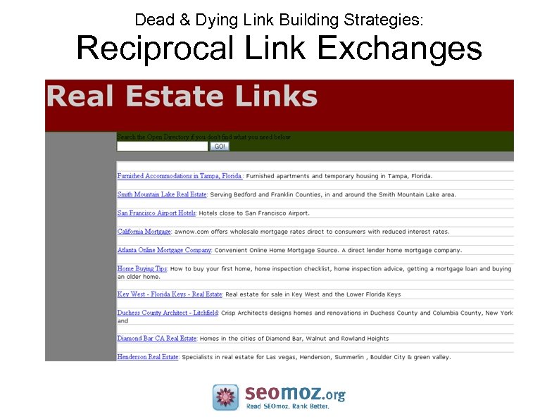 Dead & Dying Link Building Strategies: Reciprocal Link Exchanges 