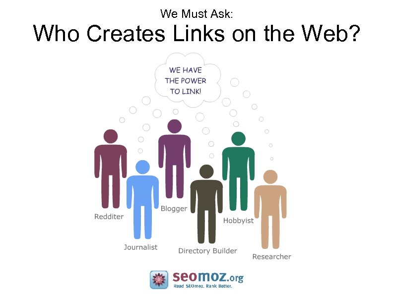 We Must Ask: Who Creates Links on the Web? 