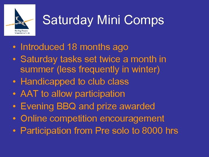 Saturday Mini Comps • Introduced 18 months ago • Saturday tasks set twice a