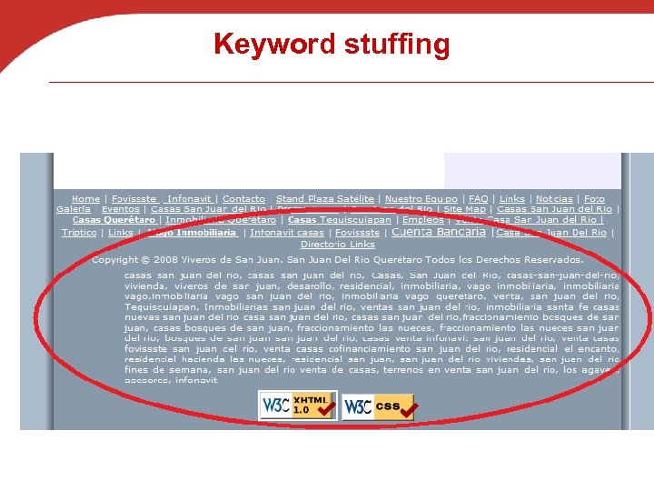 Keyword stuffing 