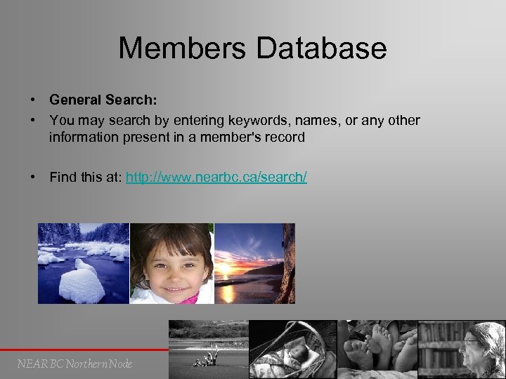 Members Database • General Search: • You may search by entering keywords, names, or