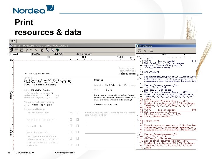 Print resources & data 15 20 October 2010 AFP byggeklodser 