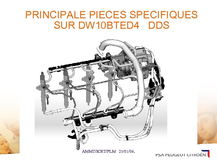 PRINCIPALE PIECES SPECIFIQUES SUR DW 10 BTED 4 DDS AMMT/ICRT/PLM 23/01/06. 