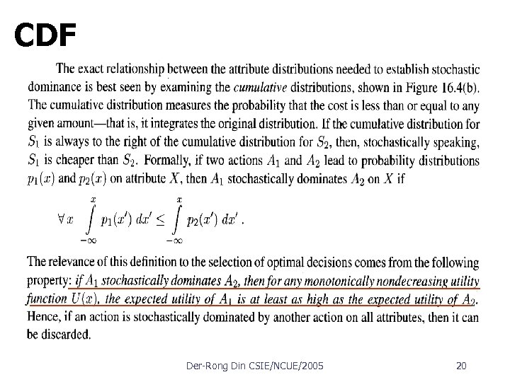 CDF Der Rong Din CSIE/NCUE/2005 20 