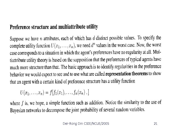 Der Rong Din CSIE/NCUE/2005 21 