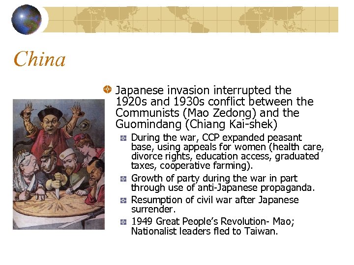 China Japanese invasion interrupted the 1920 s and 1930 s conflict between the Communists