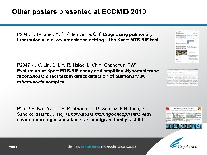 Other posters presented at ECCMID 2010 P 2048 T. Bodmer, A. Ströhle (Berne, CH)