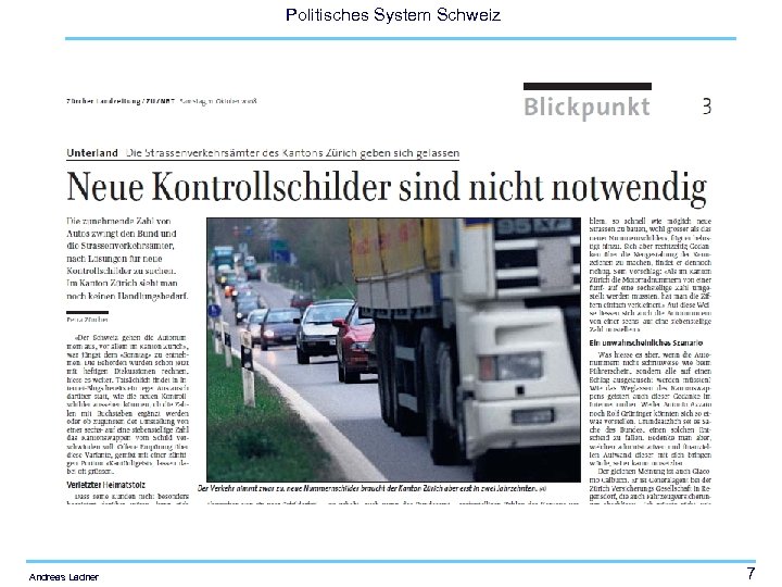 Politisches System Schweiz Andreas Ladner 7 