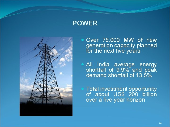 POWER Over 78, 000 MW of new generation capacity planned for the next five